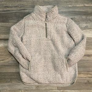 thread and supply fuzzy quarter zip